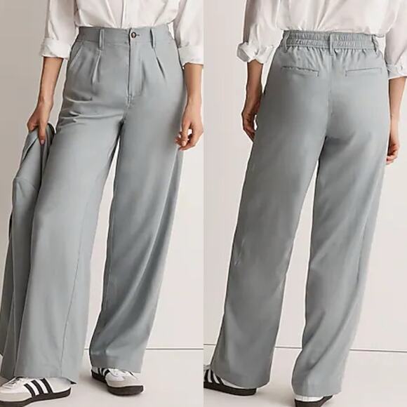 NWT Madewell The Neale Straight-Leg Pant in Drapeweave Overcast Color Size 6P
